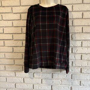 Cuddle Duds Women’s Plaid Plush Long Sleeve Shirt M